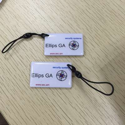 Popular rfid rectangle form EM4205 cute exquisite epoxy tags